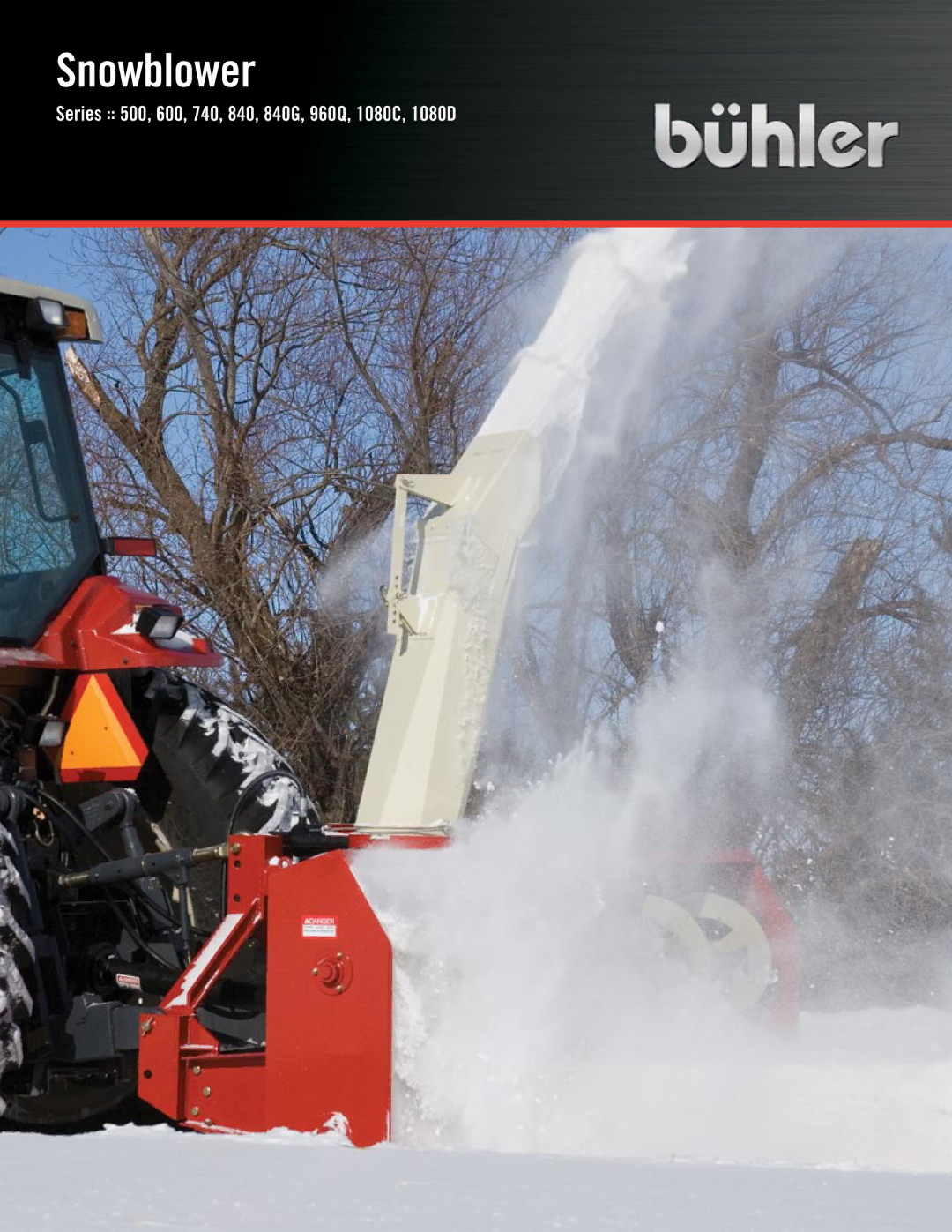 Buhler 960Q manual Snowblower 