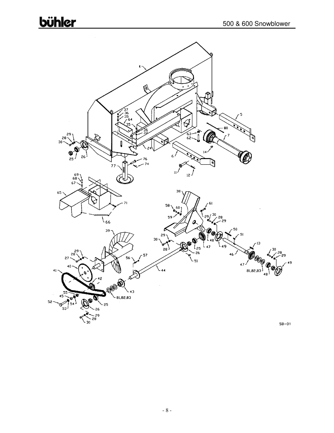 Buhler FK311 warranty 500 & 600 Snowblower 