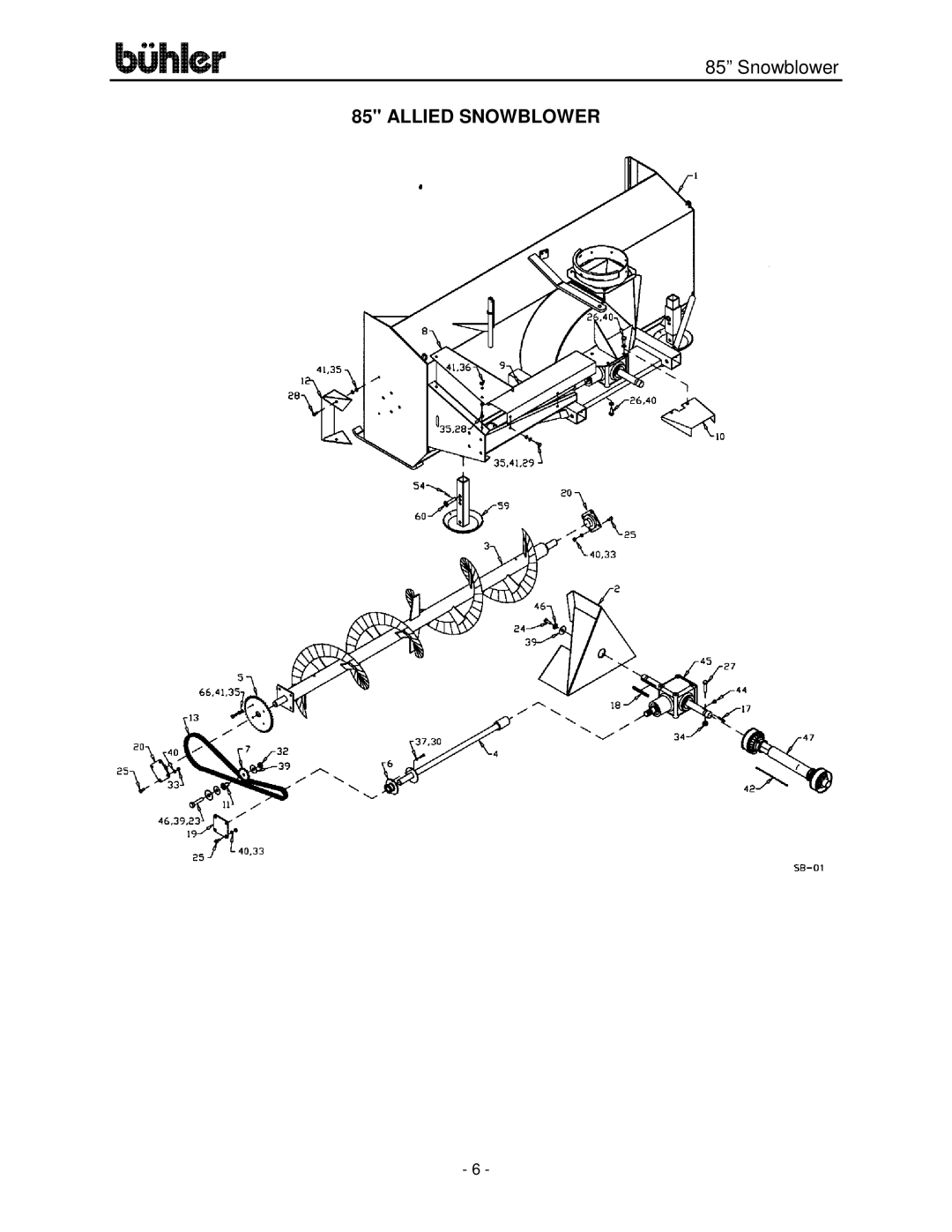 Buhler FK314 manual Allied Snowblower 