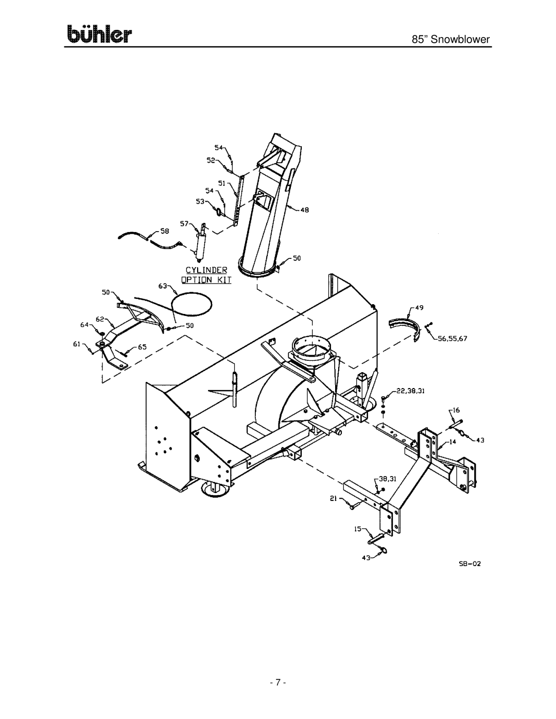 Buhler FK314 manual Snowblower 