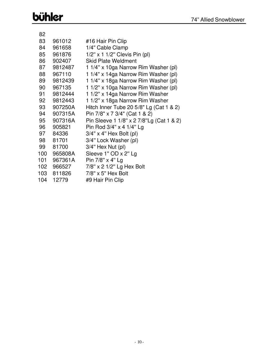 Buhler FK331 warranty 