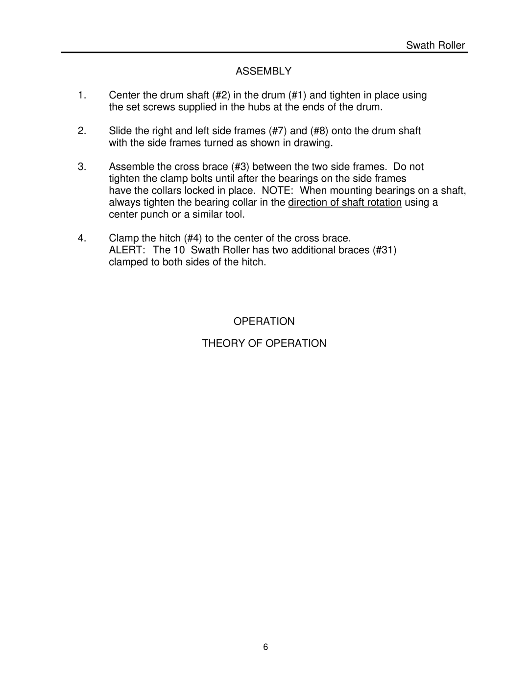 Buhler FK358 manual Assembly, Operation Theory of Operation 