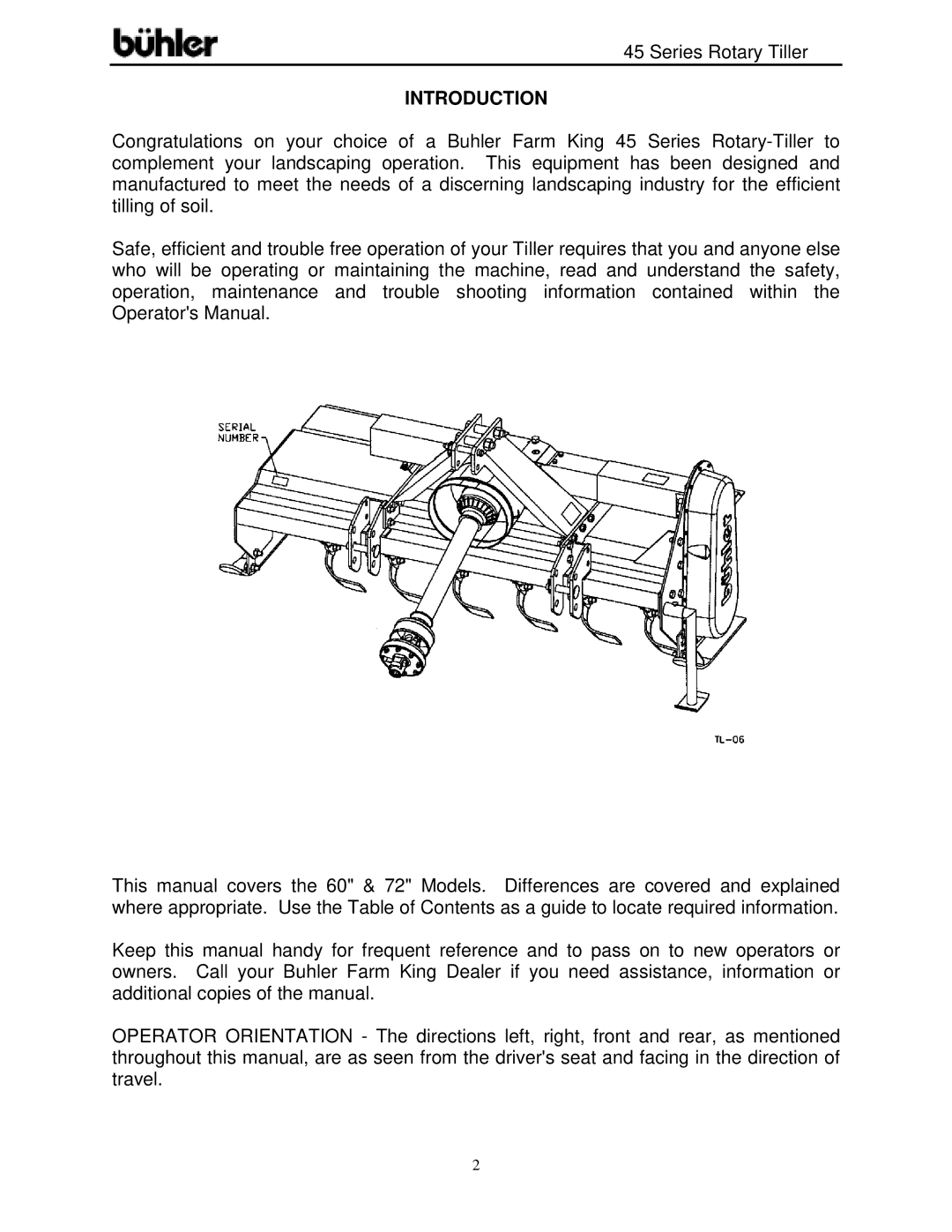 Buhler FK366 warranty Introduction 