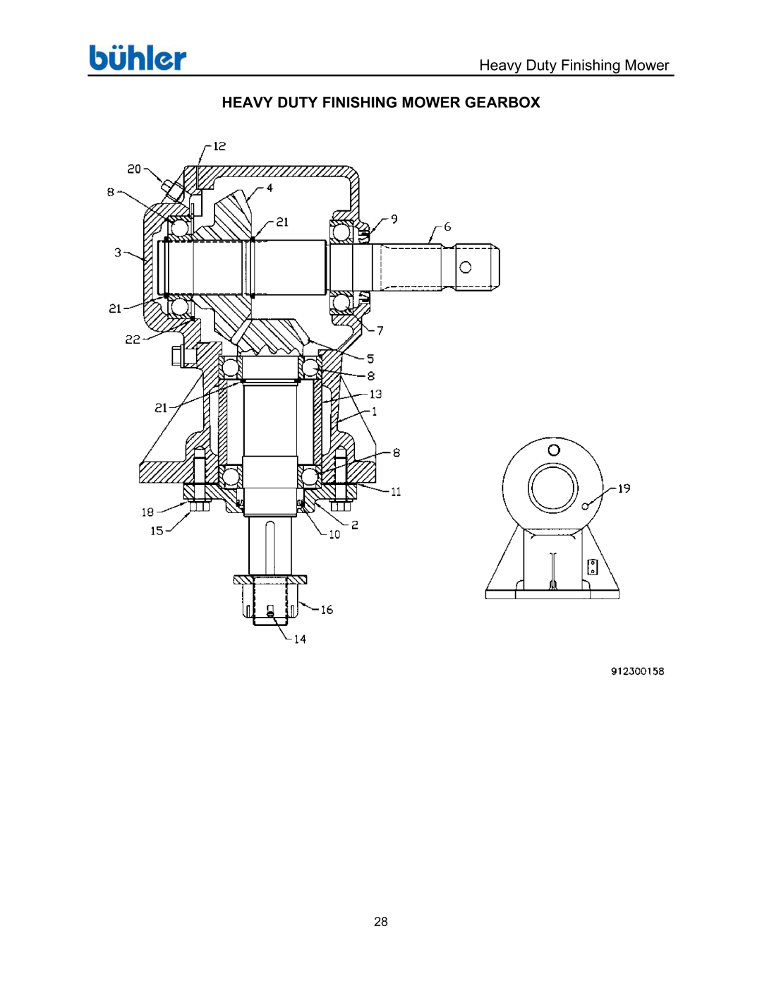 Buhler FK369 manual Heavy Duty Finishing Mower Gearbox 