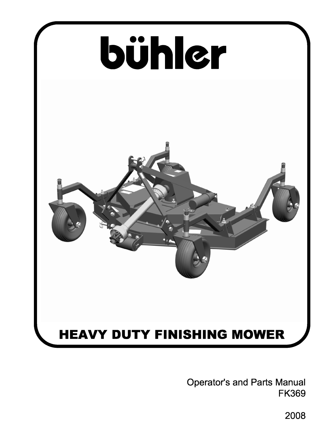 Buhler FK369 manual 