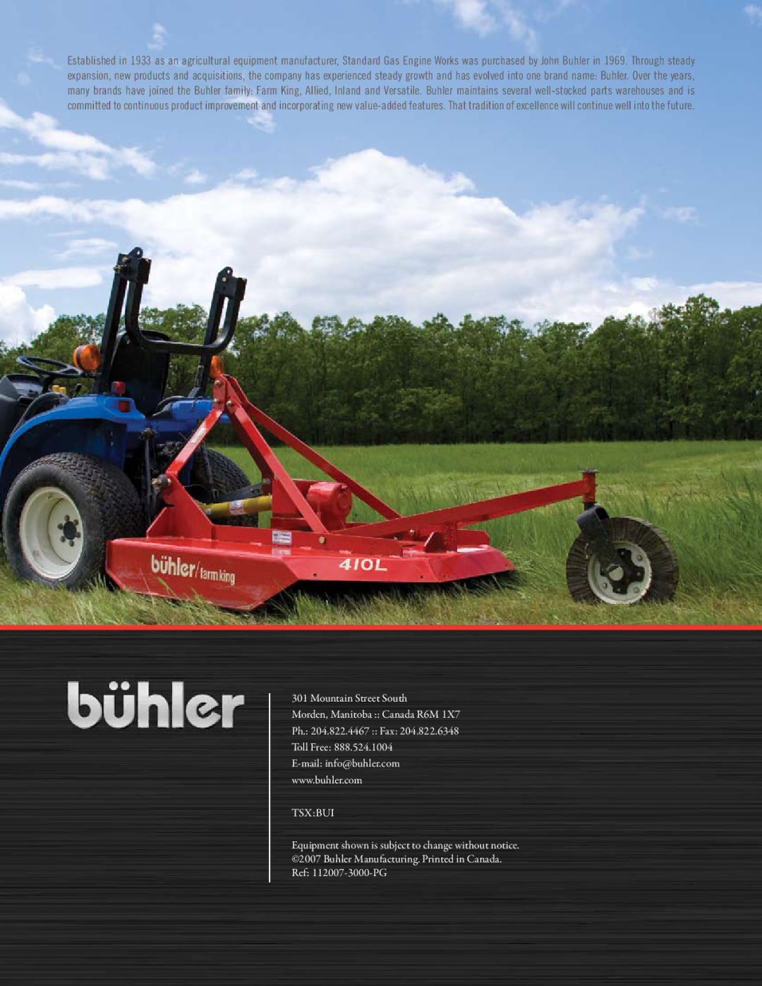 Buhler Y510lS, Y410lS manual Tsxbui 