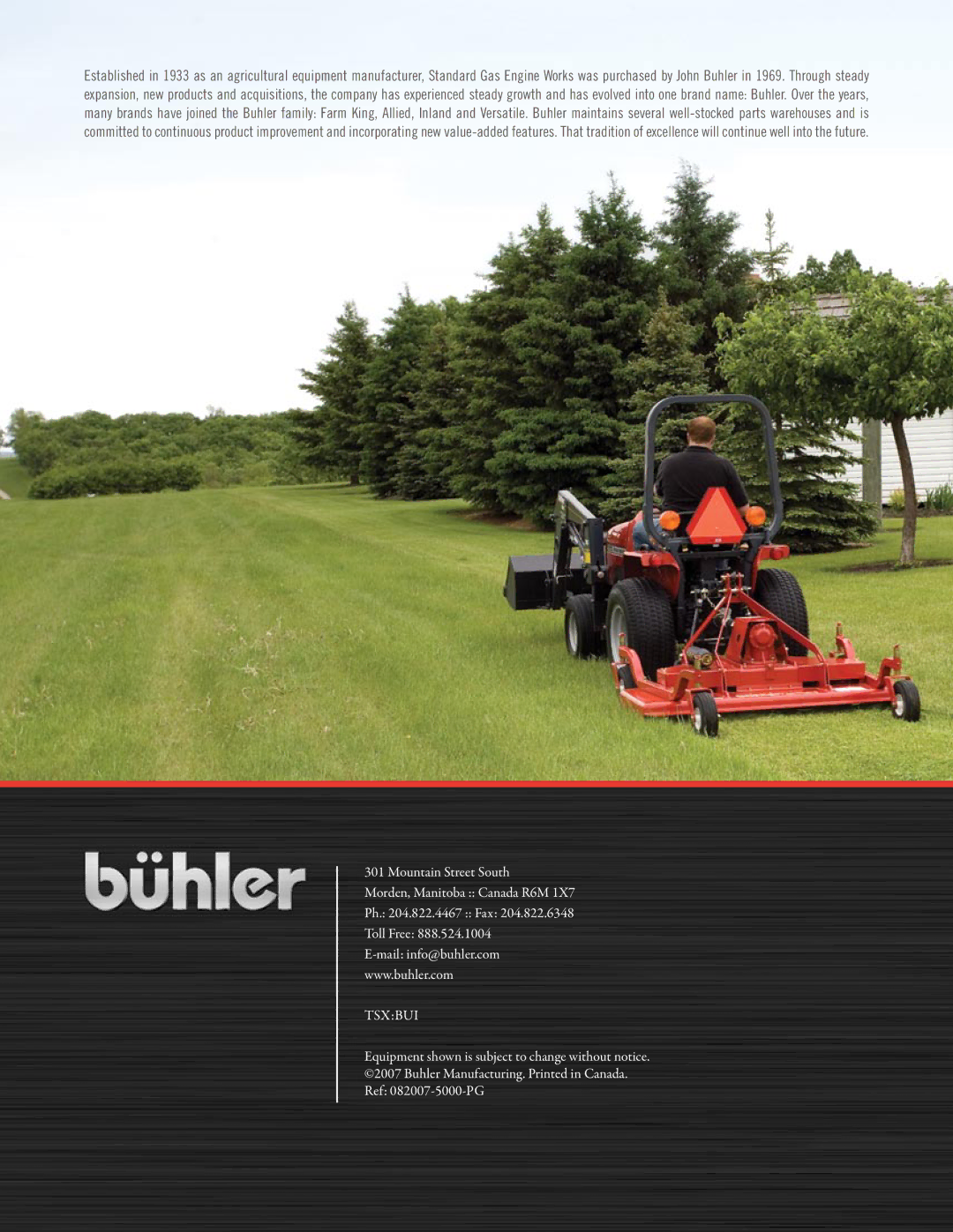 Buhler Y750, Y650, Y450, Y550 manual Tsxbui 