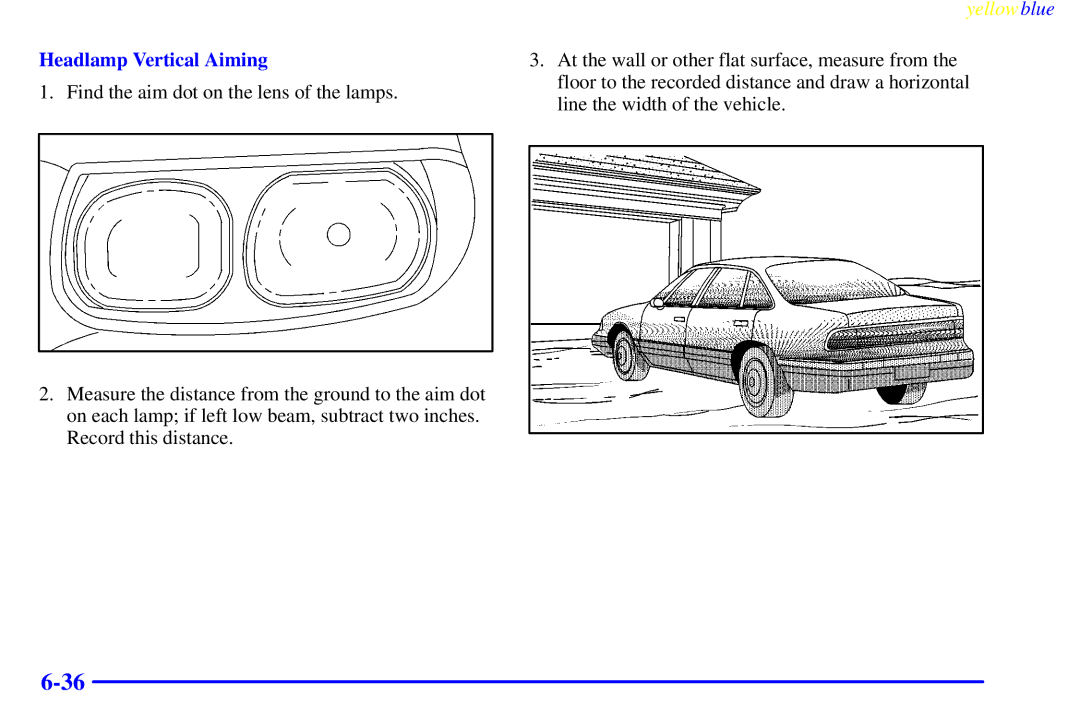 Buick 2000 manual Headlamp Vertical Aiming 