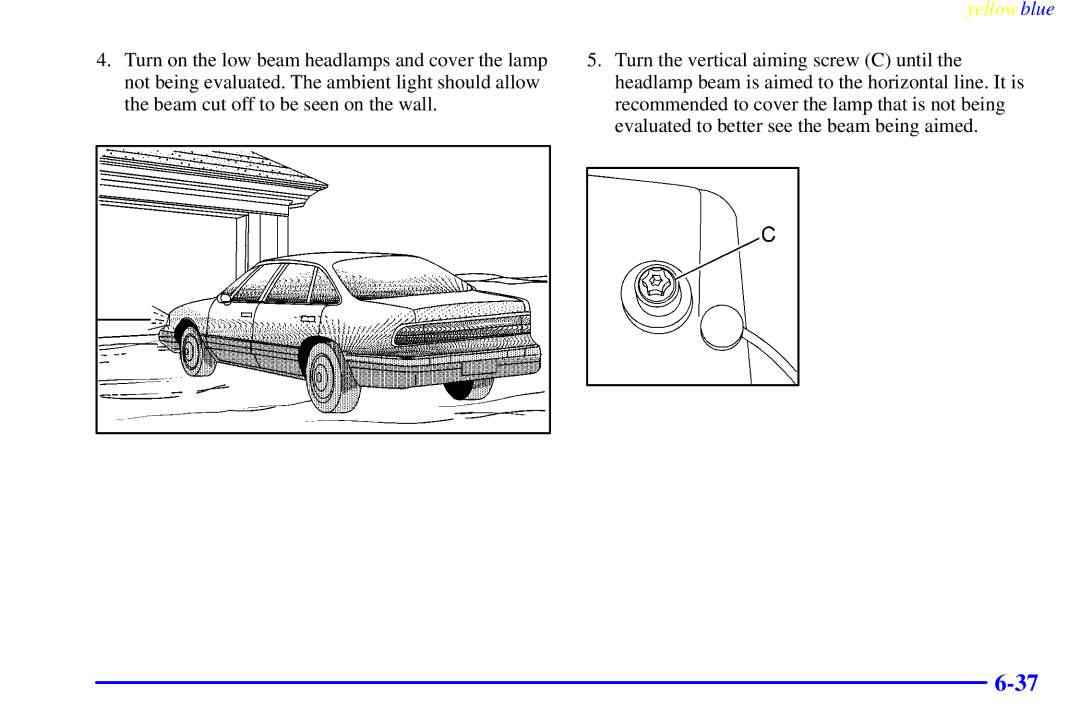 Buick 2000 manual Yellow blue 