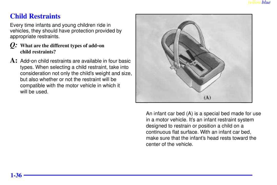 Buick 2000 manual Child Restraints, What are the different types of add-on child restraints? 