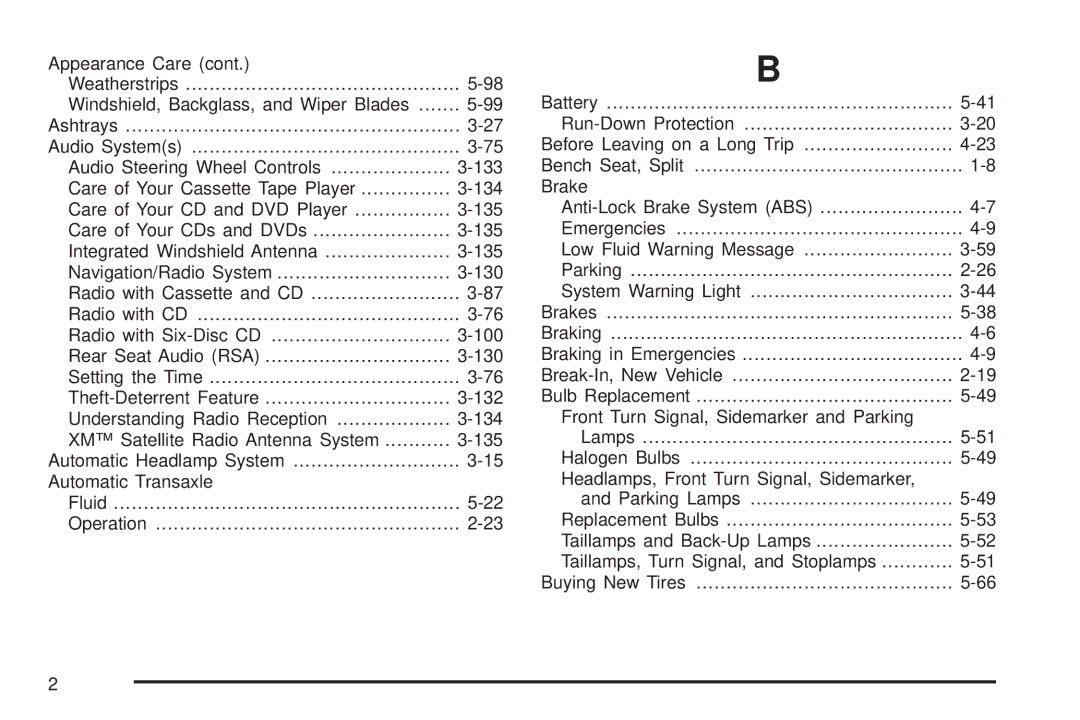 Buick 2005 manual Setting the Time Theft-Deterrent Feature 