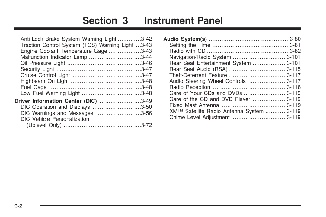 Buick 2006 manual Section Instrument Panel, Driver Information Center DIC 