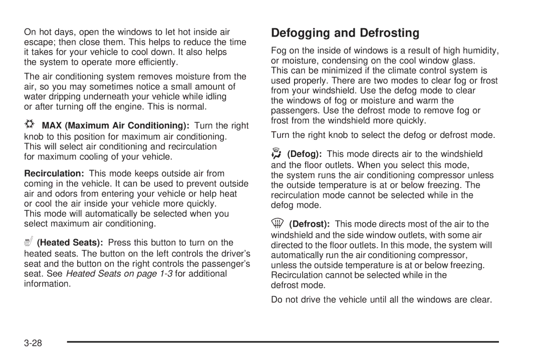 Buick 2006 manual Defogging and Defrosting 