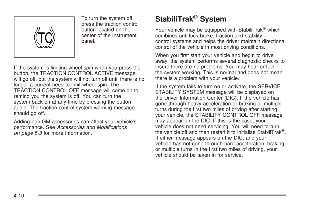 Buick 2006 manual StabiliTrak System 