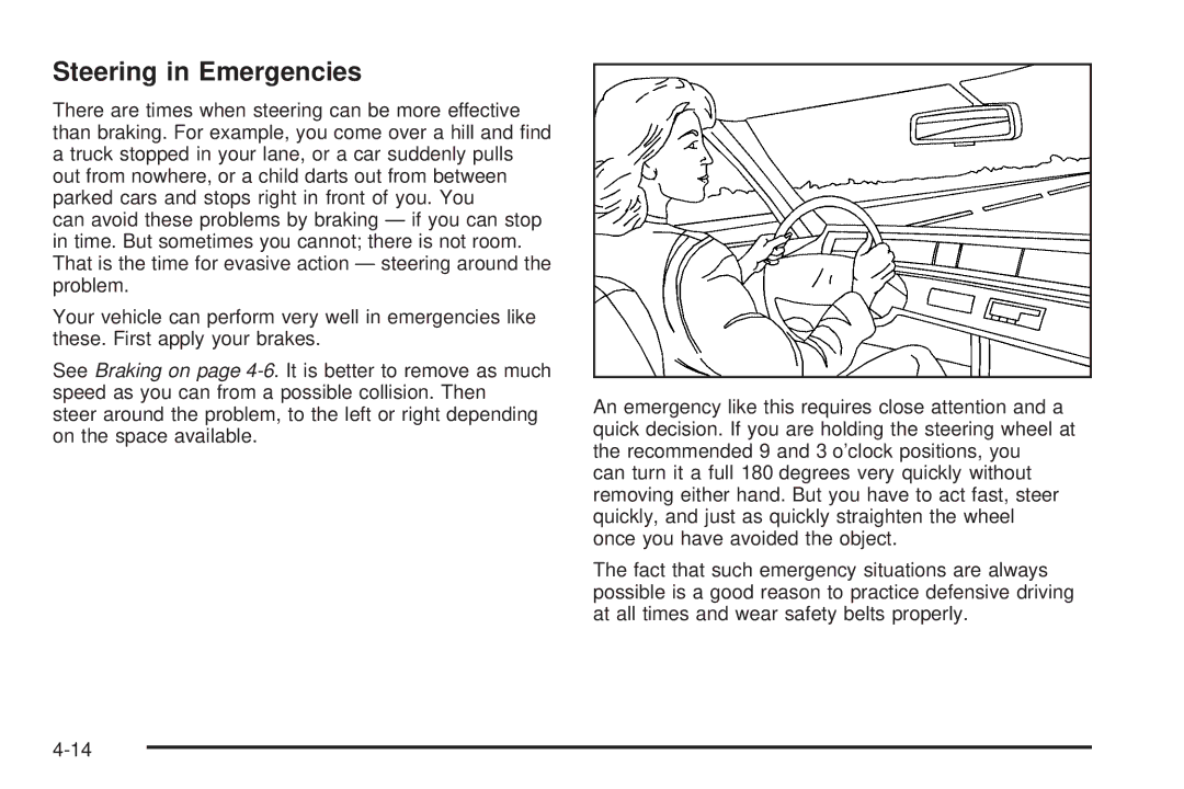 Buick 2006 manual Steering in Emergencies 