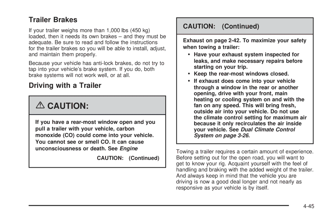 Buick 2006 manual Trailer Brakes, Driving with a Trailer 