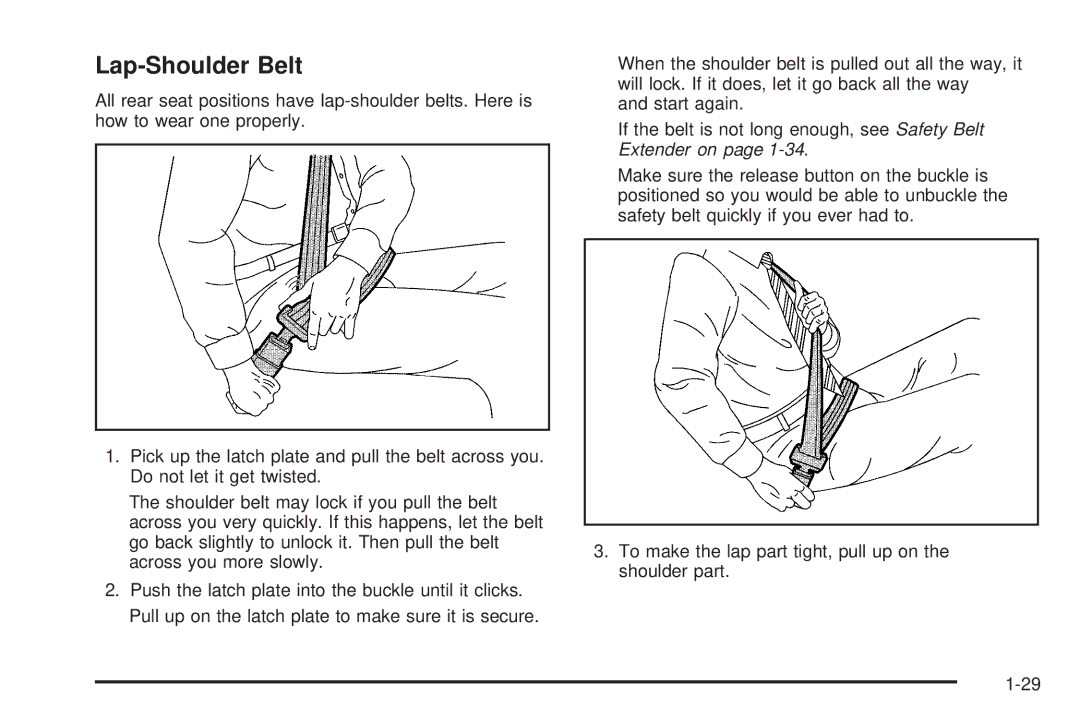 Buick 2006 manual Lap-Shoulder Belt 