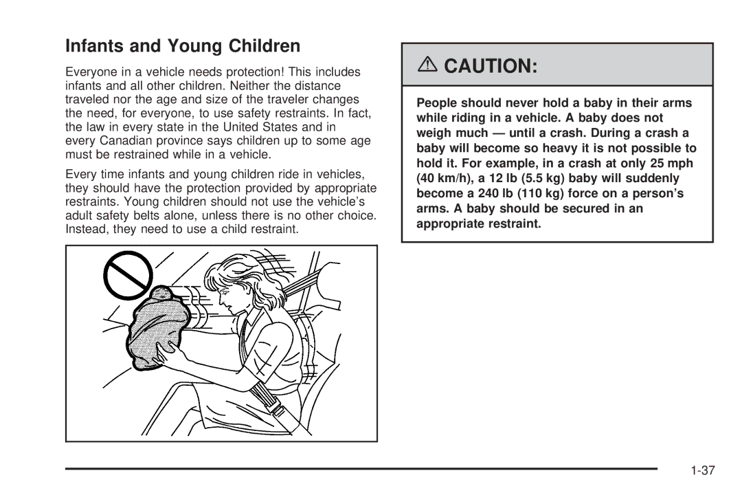 Buick 2006 manual Infants and Young Children 