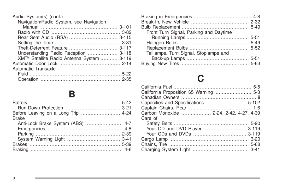 Buick 2006 manual Audio Systems Navigation/Radio System, see Navigation Manual 