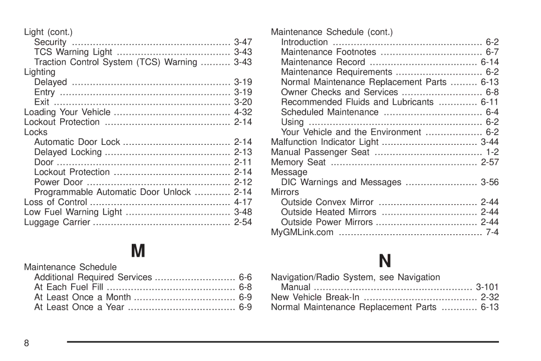 Buick 2006 manual 101 