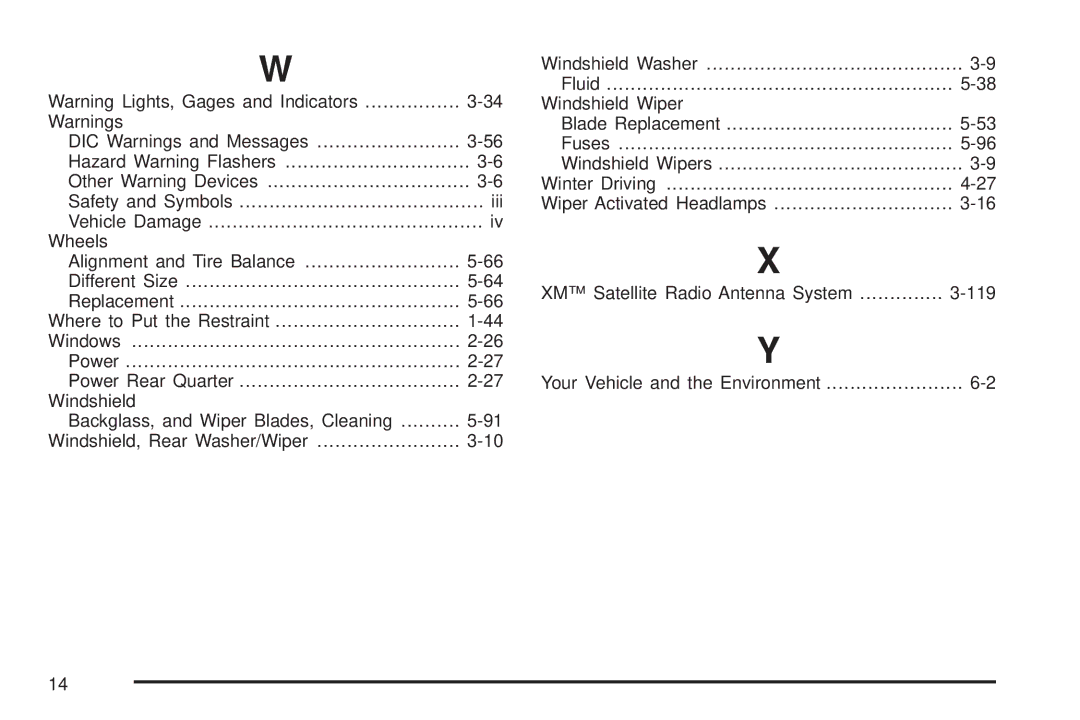 Buick 2006 manual Windshield Wiper 