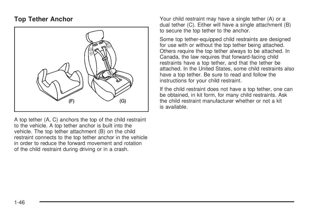 Buick 2006 manual Top Tether Anchor 