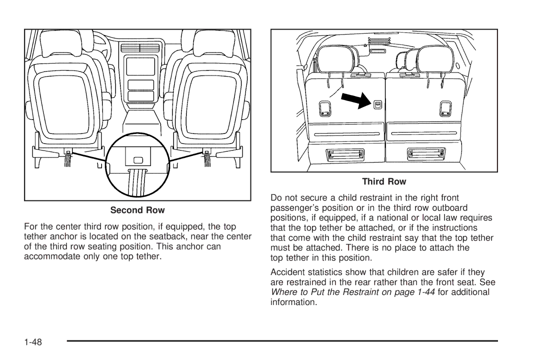 Buick 2006 manual Second Row 