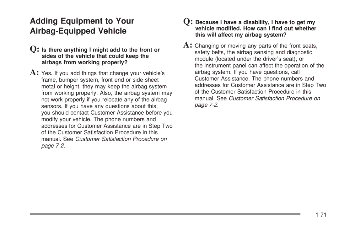 Buick 2006 manual Adding Equipment to Your Airbag-Equipped Vehicle 