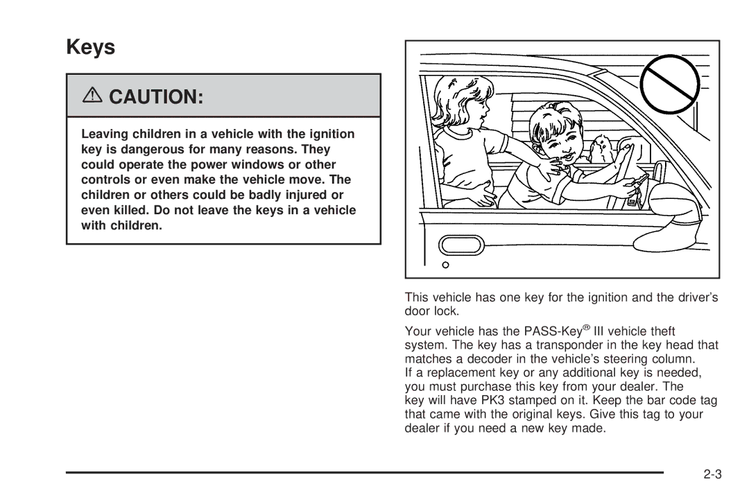 Buick 2006 manual Keys 