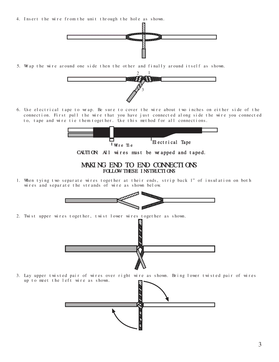 Bulldog Security RS82 manual Making END to END Connections, Wire Tie 