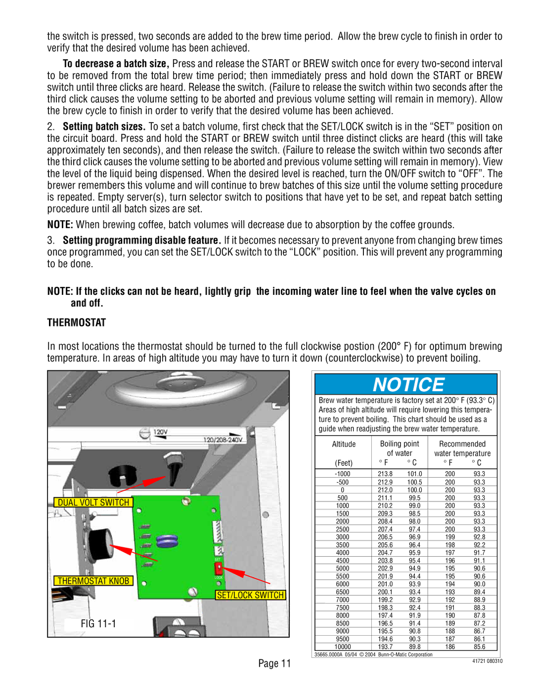 Bunn 10690 service manual Thermostat Knob 