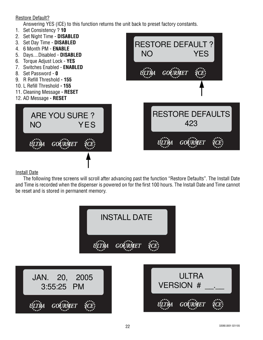 Bunn 2 manual Are YOU Sure ?, Install Date, Ultra 