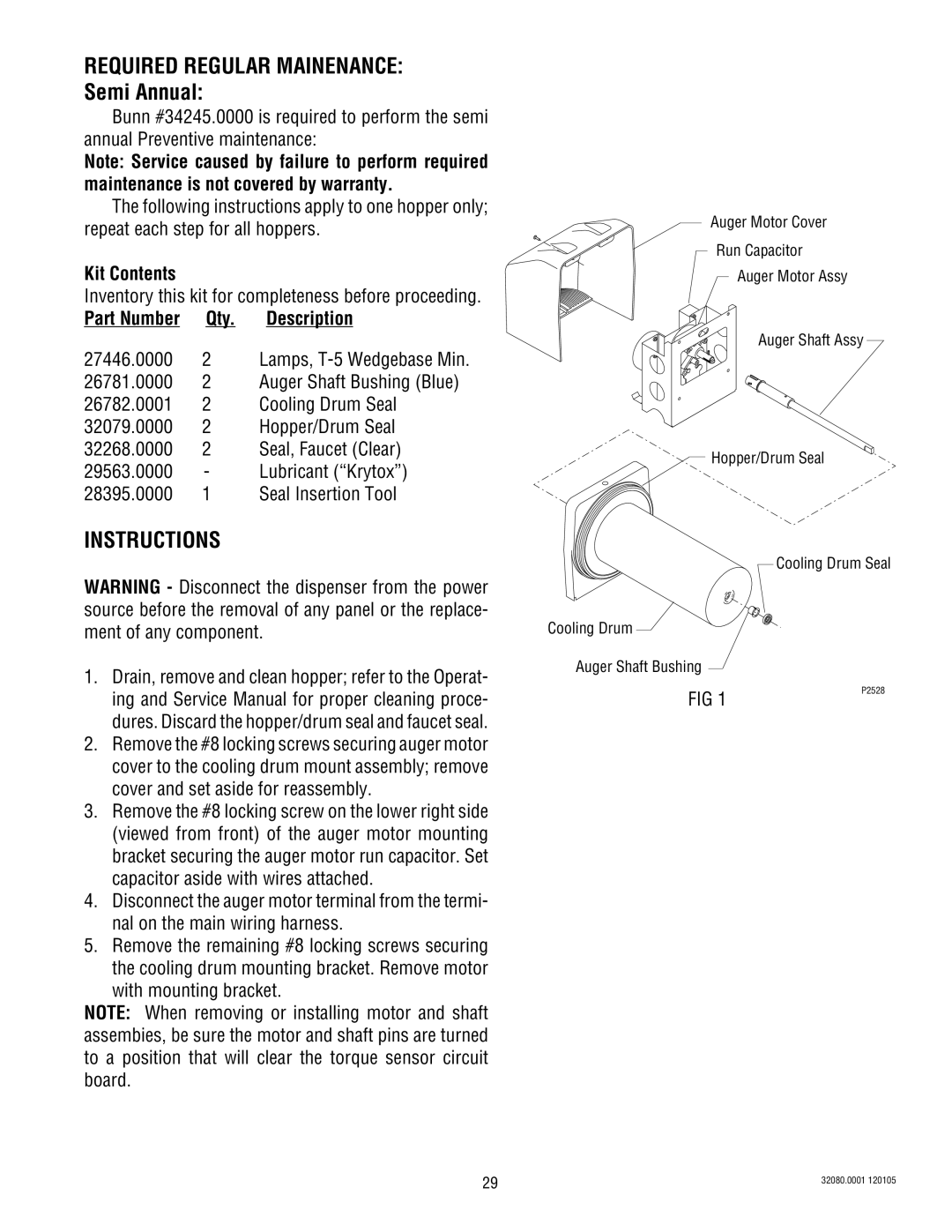 Bunn Instructions, Inventory this kit for completeness before proceeding, 27446.0000, 26781.0000, With mounting bracket 