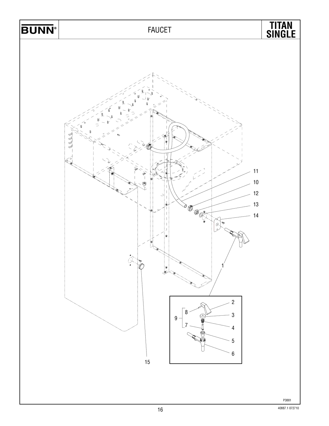 Bunn 2 specifications Faucet 