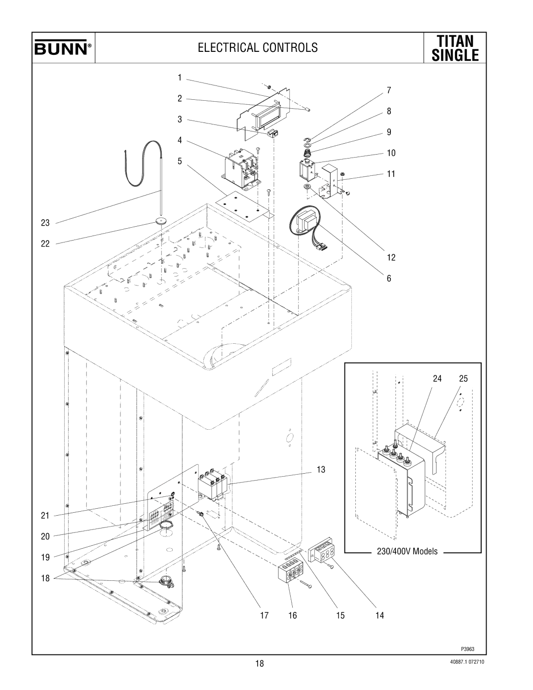 Bunn 2 specifications Electrical controls 