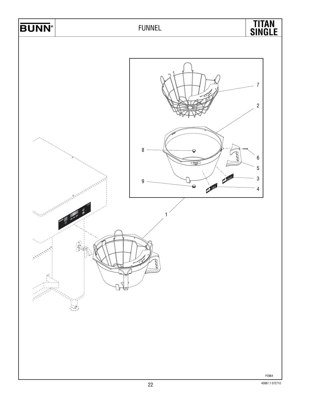 Bunn 2 specifications Funnel 