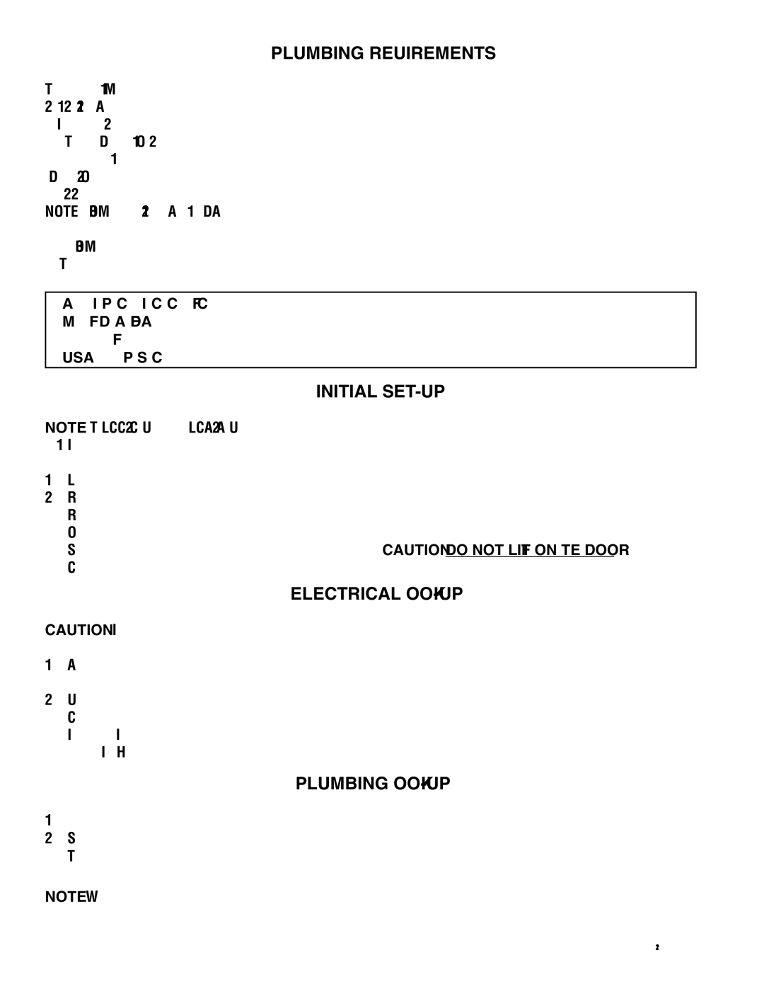 Bunn 34766.0000S manual Plumbing Requirements, Initial SET-UP, Electrical HOOK-UP, Plumbing HOOK-UP 