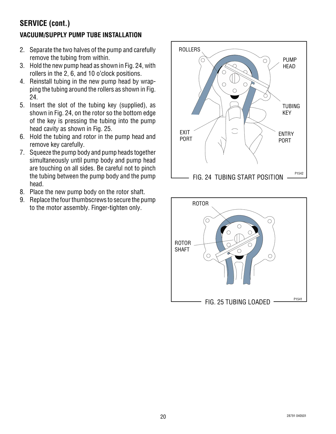 Bunn AFPO-3, AFPO-2 SL service manual VACUUM/SUPPLY Pump Tube Installation, Tubing Start Position 