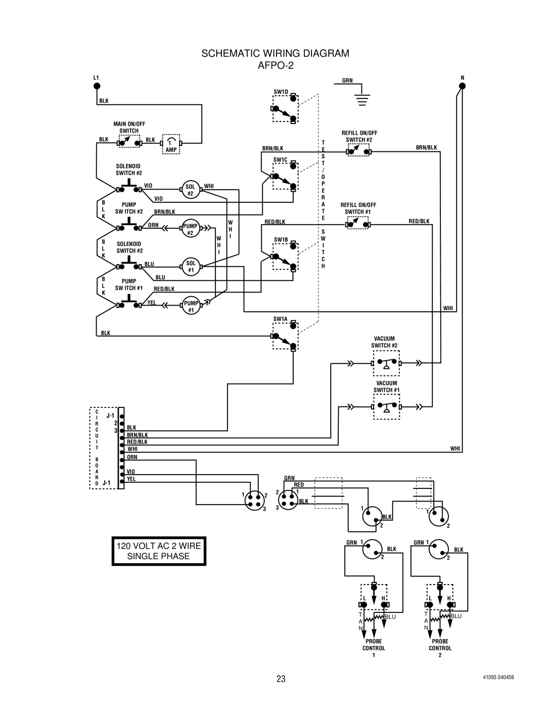 Bunn AFPO-3 SL, AFPO-2 SL manual Schematic Wiring Diagram AFPO-2 