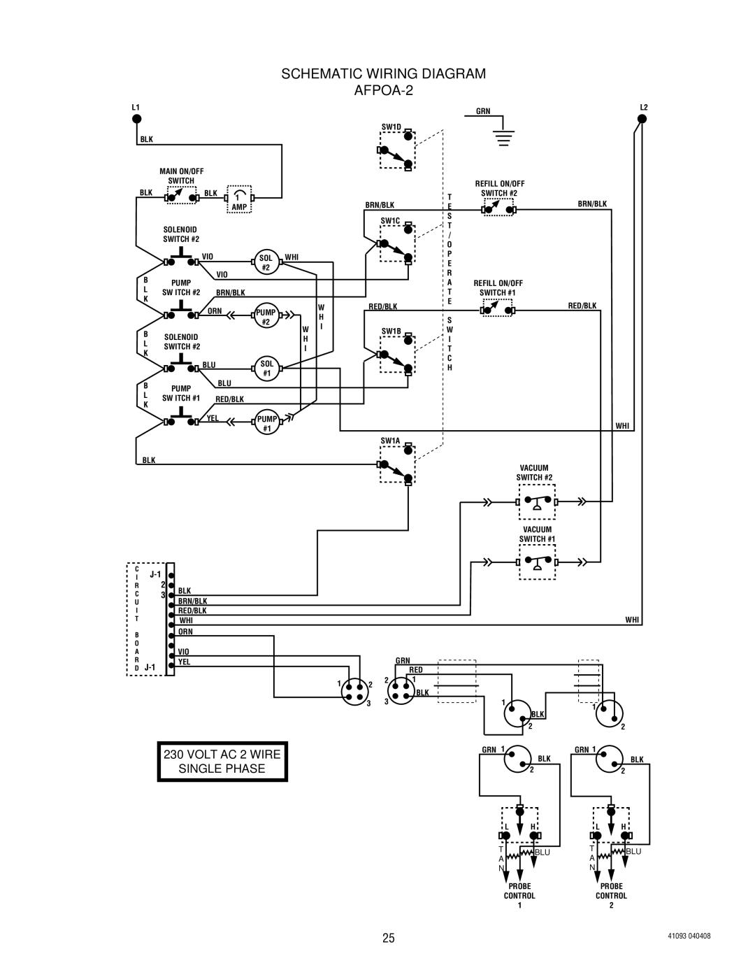 Bunn AFPO-2 SL, AFPO-3 SL manual Schematic Wiring Diagram AFPOA-2 