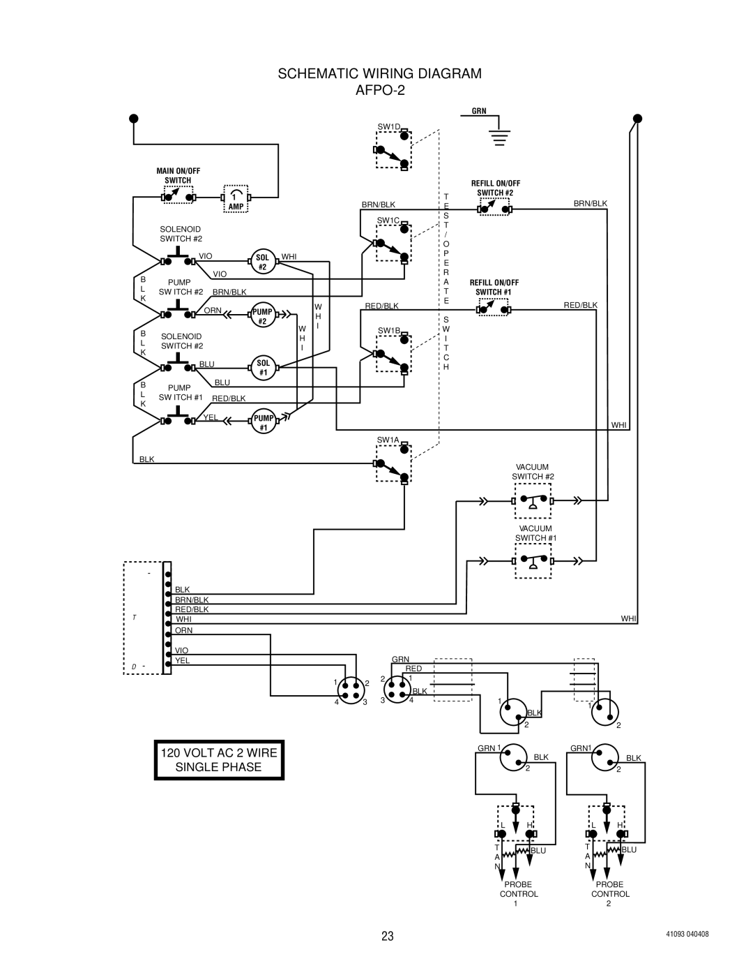 Bunn AFPO-3 SL manual Schematic Wiring Diagram AFPO-2 