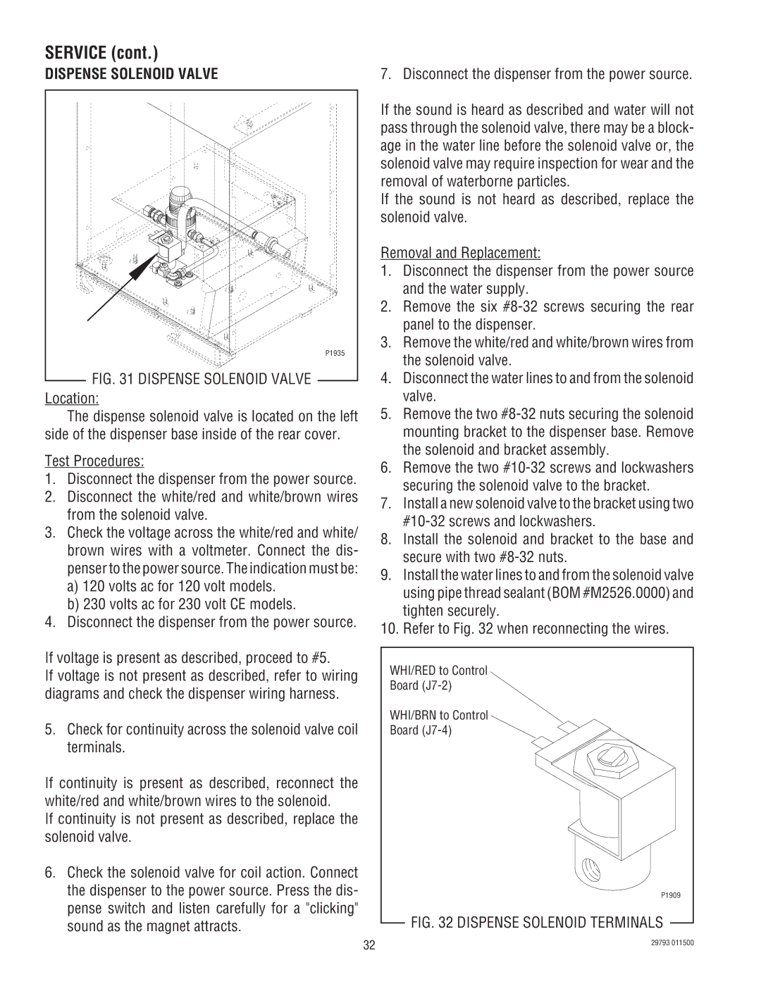 Bunn CDS-3, CDS-2 service manual Dispense Solenoid Valve Location 