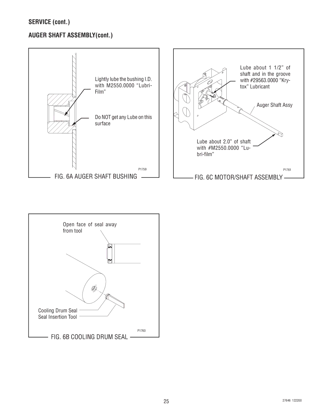 Bunn CDS-3 service manual Service Auger Shaft ASSEMBLYcont 