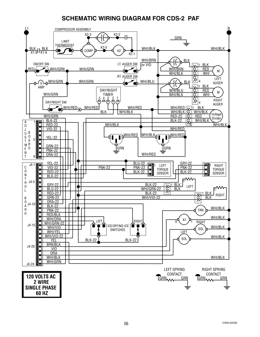 Bunn CDS-3 service manual Schematic Wiring Diagram for CDS-2 PAF 