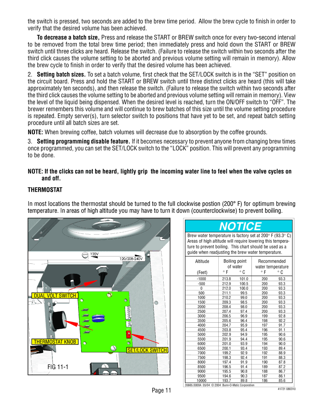 Bunn CWTF, CT service manual Thermostat Knob 