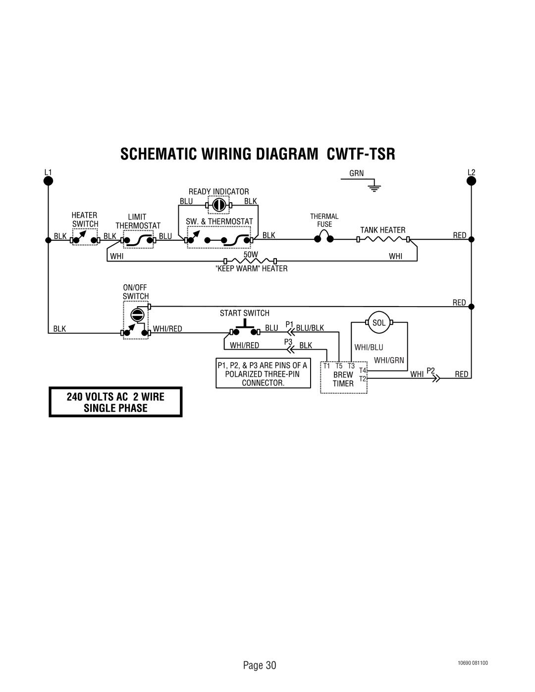 Bunn CWT-TSR, CW-APS service manual 10690 