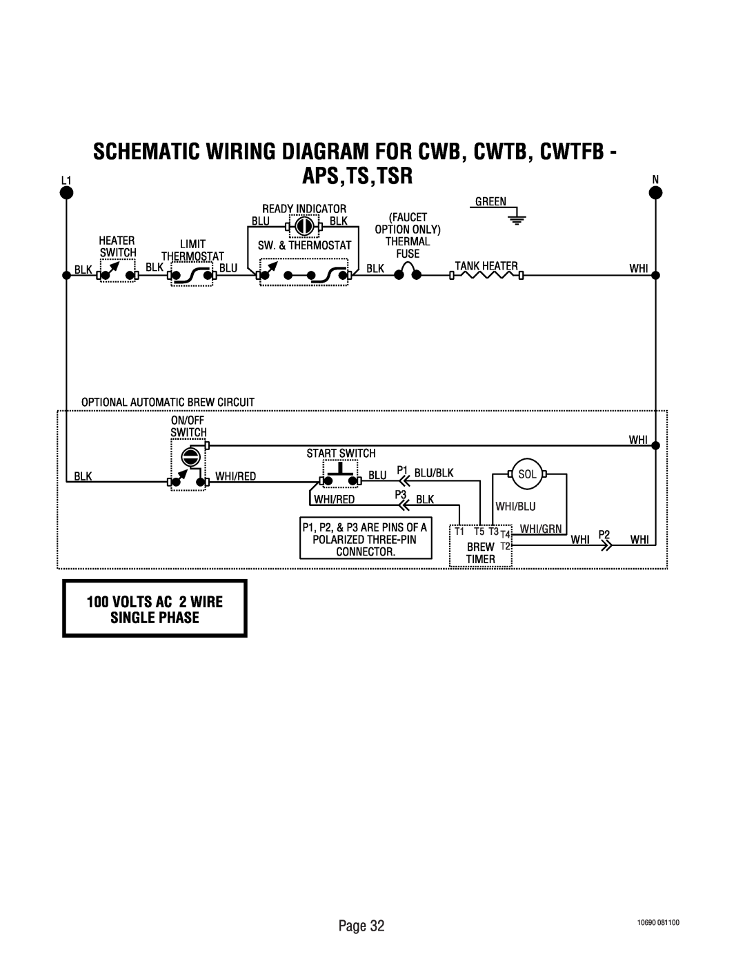 Bunn CW-APS, CWT-TSR service manual Page, 10690 