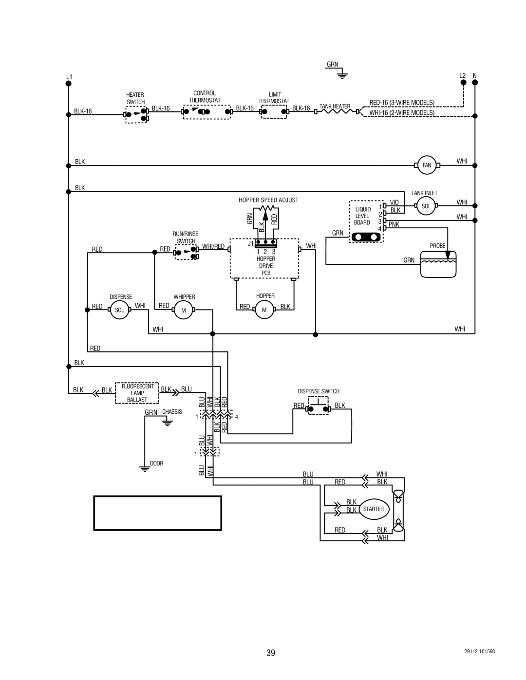 Bunn FMD-2 service manual Schematic Wiring Diagram FMD-1, Single Phase 