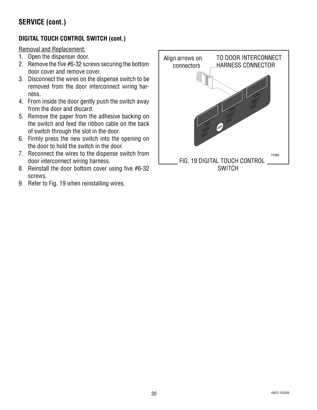 Bunn FMD-5, FMD-4 manual Digital Touch Control Switch, Connectors 