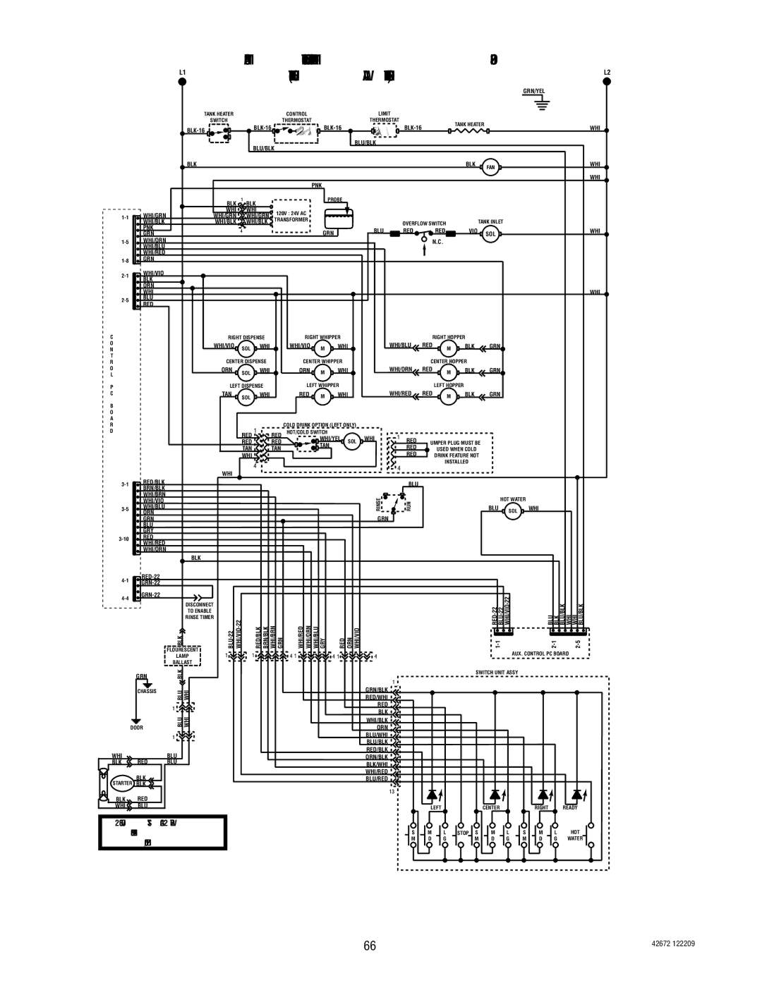 Bunn FMD-5, FMD-4 manual Schematic Wiring Diagram Fmda DBC-3 With HOT Water Dispense 